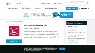 Enetpulse Sports Data API | ProgrammableWeb