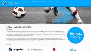 InPlay - Live In-Play & Sports Data Solutions