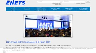 15th Annual ENETS Conference, 7-9 March 2018