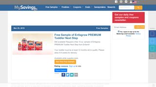 Free Sample of Enfagrow PREMIUM Toddler Next Step - Free Product ...