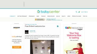 Free Enfamil welcome box - BabyCenter