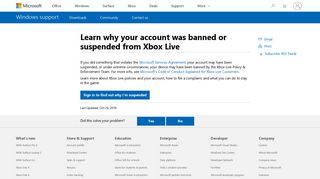 Learn why your account was banned or suspended from Xbox Live