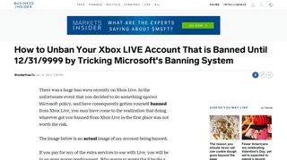 How to Unban Your Xbox LIVE Account That is Banned Until 12/31 ...