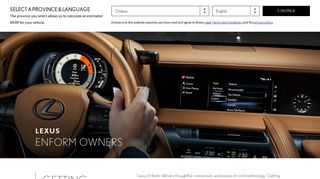 Lexus Enform Owner's Page | Lexus Canada
