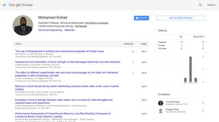 Mohamed Kohail - Google Scholar Citations
