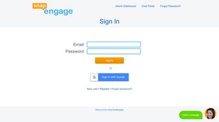 SnapEngage | Sign In