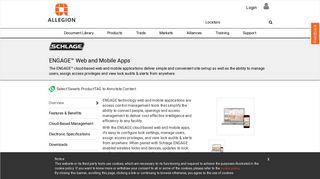 ENGAGE Web & Mobile Apps - Allegion