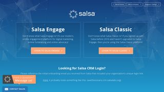 Login to Salsa Engage, Salsa CRM, and Salsa Classic - Salsa Labs