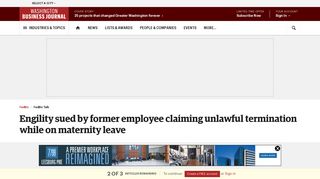 Engility sued by former employee claiming unlawful termination while ...