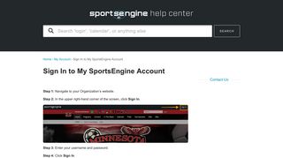 SportsEngine | Sign In to My SportsEngine Account