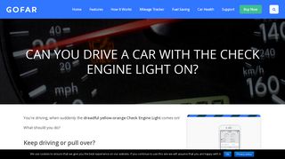 Can You Drive a Car with the Check Engine Light On? - GOFAR