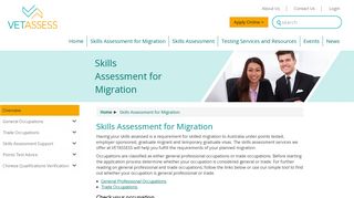 Skills Assessment for Migration - VETASSESS