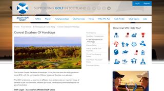 Scottish Golf | Central Database Of Handicaps