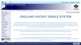 England Hockey Single System - West Herts Hockey Club