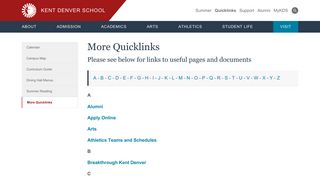Quicklinks - Kent Denver School