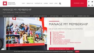 Manage My Membership | English Heritage