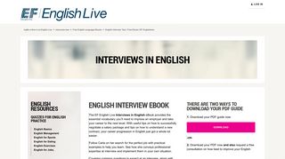 English Interview Tips | Free Ebook | EF Englishtown - EF English Live