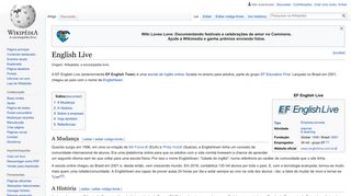 English Live – Wikipédia, a enciclopédia livre