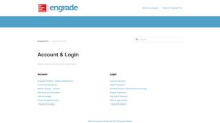 Account & Login – Engrade Pro