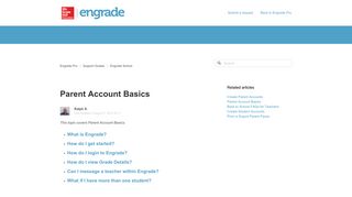 Parent Account Basics – Engrade Pro