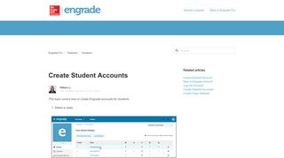 Create Student Accounts – Engrade Pro