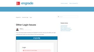 Other Login Issues – Engrade Pro