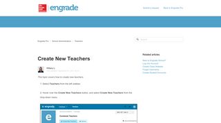 Create New Teachers – Engrade Pro