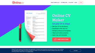 Online CV Maker | Create your CV online in just a few clicks!