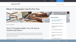 CV Examples | CV Samples | MyPerfectCV