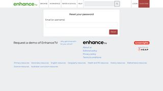 Forgot your password? - Enhance TV