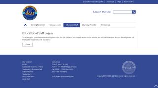 Education Staff Log-on - Enhanced Learning Credits