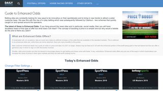 What are Enhanced Odds? - Best ongoing Enhanced Offers
