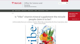 Is “Vibe” vitamin-mineral supplement the miracle people claim it to be ...