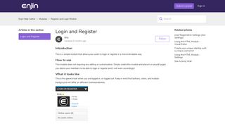 Login and Register – Enjin Help Center