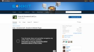 Overview - Enjin & DonationCraft 2.x - Bukkit Plugins - Projects - Bukkit