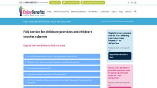 FAQ Childcare Provider Childcare Voucher | Enjoy Benefits