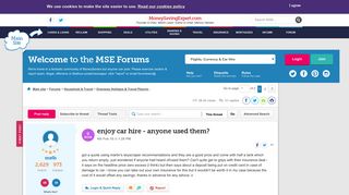 enjoy car hire - anyone used them? - MoneySavingExpert.com Forums