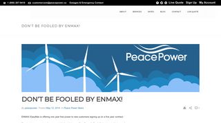 Don't Be Fooled By Enmax! - Alberta Local Energy Utlity - Peace Power