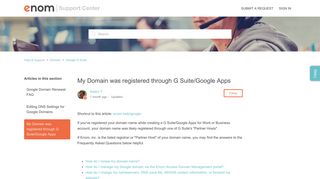 My Domain was registered through G Suite/Google Apps – Help ...