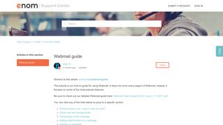 Webmail guide - Help & Support - eNom