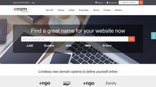eNomCentral - domain name, web site hosting, email, registration