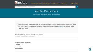 eNotes For Schools - eNotes.com