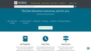 Students at eNotes - eNotes.com