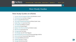 eNotes: New Study Guides - eNotes.com