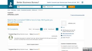 eNotes.com | Complaints | Better Business Bureau® Profile