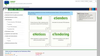 SIMAP - Information system for European public procurement