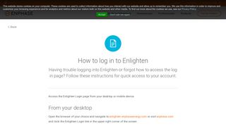 How to log in to Enlighten | Enphase - Enphase Energy