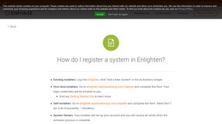 How do I register a system in Enlighten? | Enphase