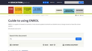 Logging in to ENROL | Education in New Zealand - Ministry of Education