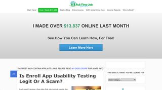 Is Enroll App Usability Testing Legit Or A Scam? | Full Time Job From ...
